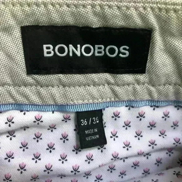 BONOBOS FLAT FRONT SLIM FIT LINEN Blend GRAY PANT SIZE 36x25 - Picture 6 of 7